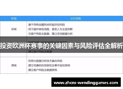 投资欧洲杯赛事的关键因素与风险评估全解析