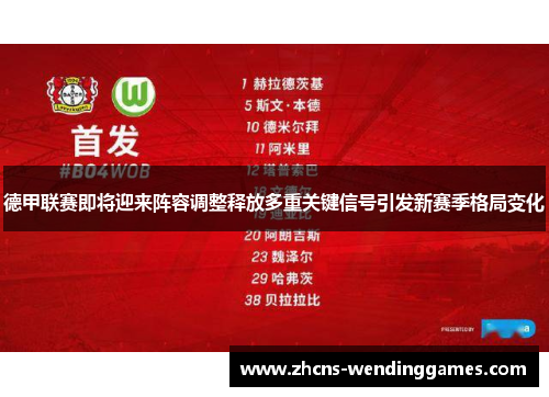 德甲联赛即将迎来阵容调整释放多重关键信号引发新赛季格局变化