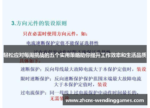 轻松应对每周挑战的五个实用策略助你提升工作效率和生活品质